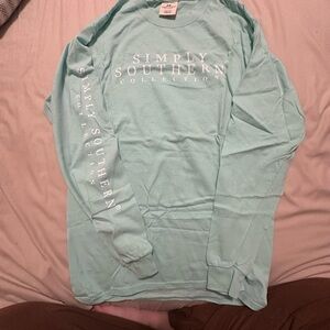 Simply Southern Long Sleeve Tee - Light Blue